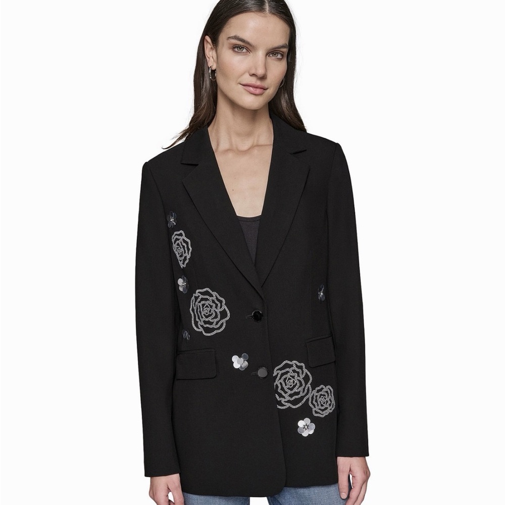 KARL LAGERFELD PARIS
Rose Motif Blazer